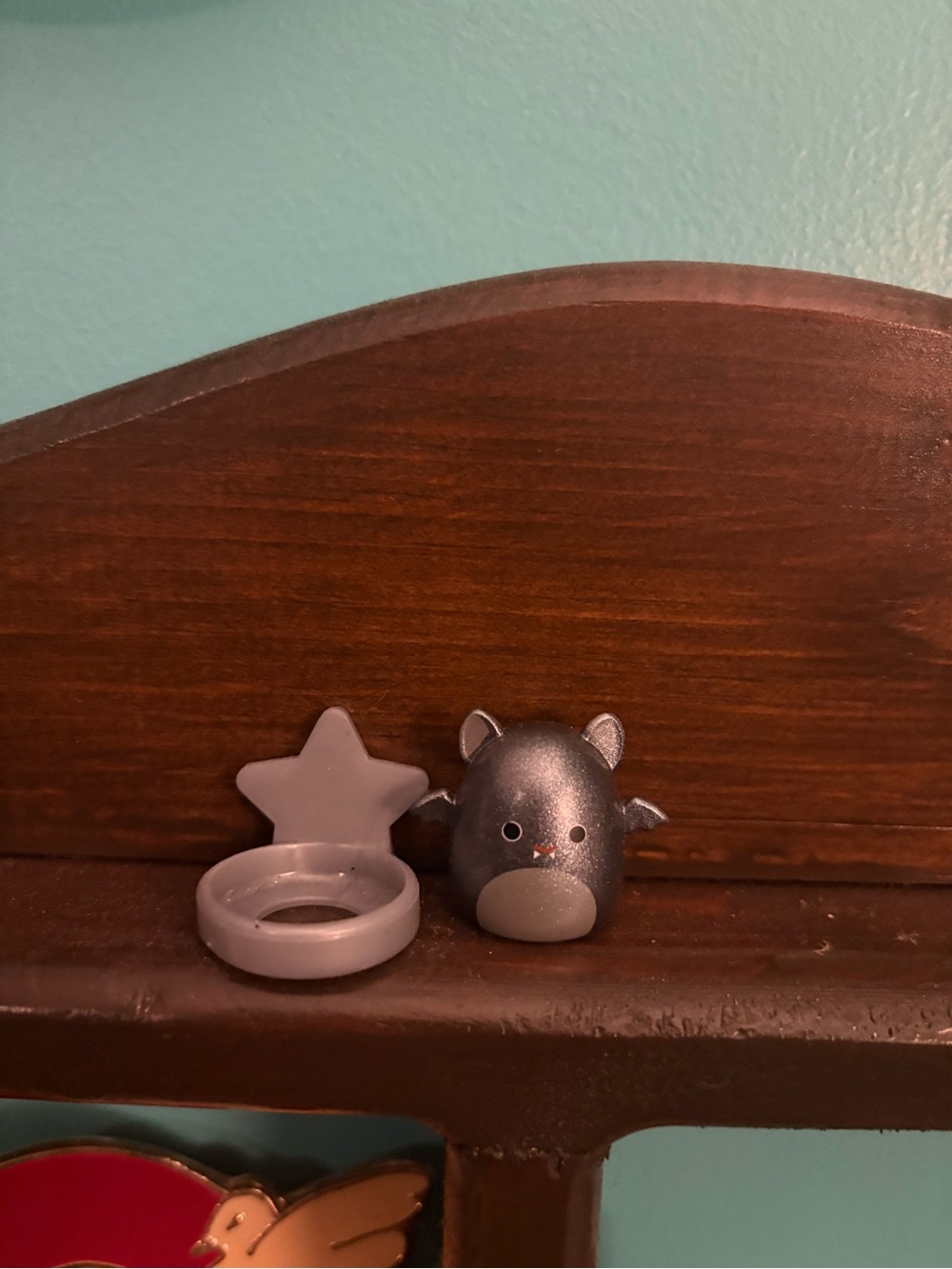 Squishmallow Squish a longs Emily the Bat Mini 1” Fig w/ Silver Star Holder🧛♀️🦇